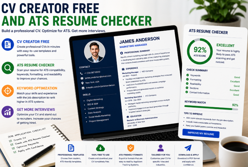 CV Creator Free and ATS Resume Checker: Create a Resume That Is Ready for Modern Hiring